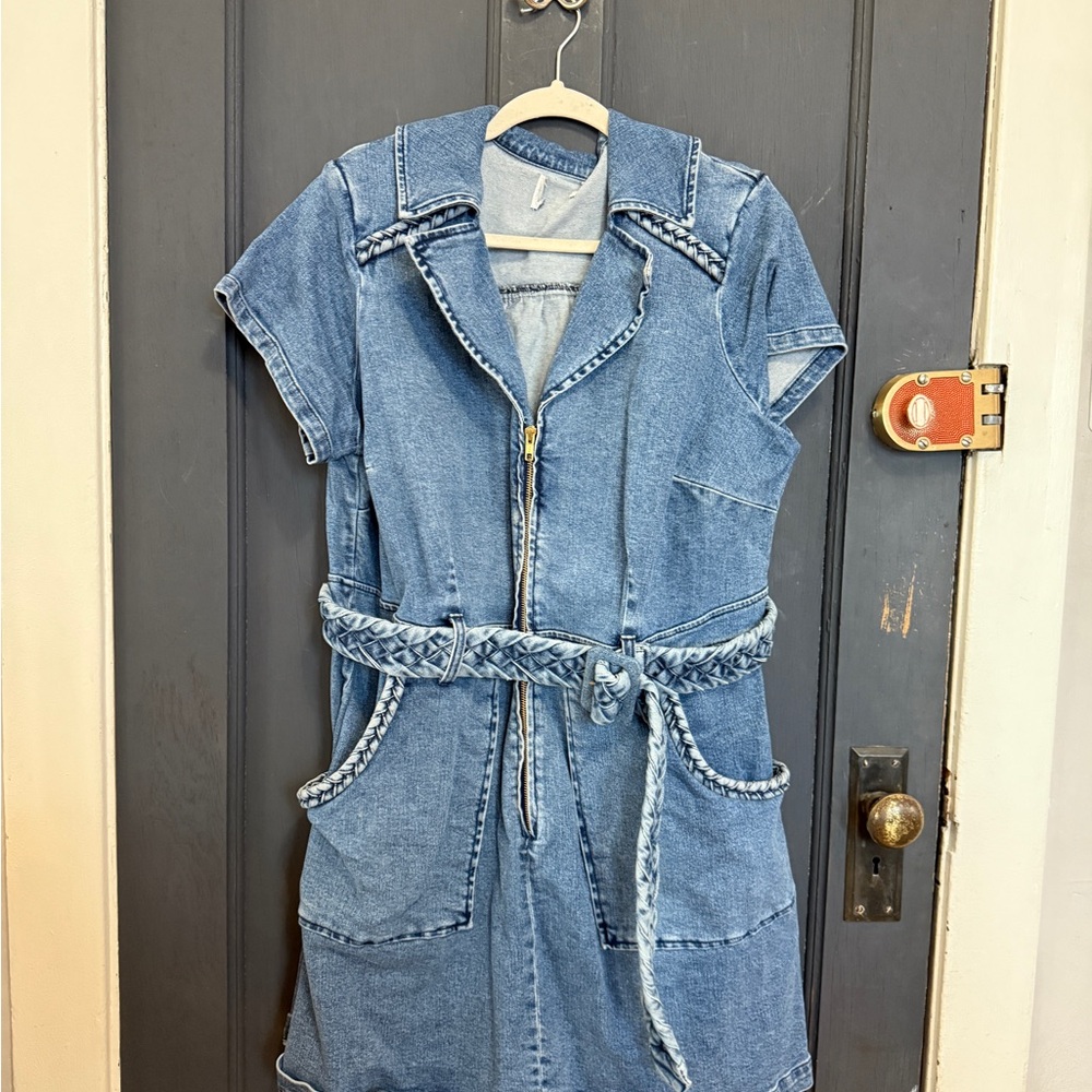 Show Me Your MuMu Denim Blue Mini Dress